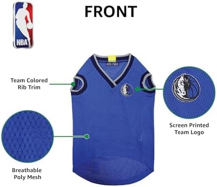Pets First NBA DALLAS MAVERICKS DOG Jersey, Large - Tank Top Basketball Pet Jersey