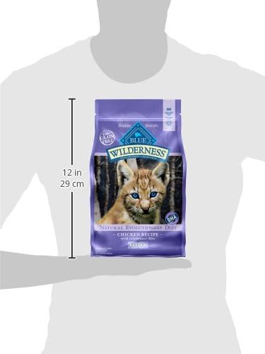 Blue Buffalo Wilderness High Protein, Natural Kitten Dry Cat Food, Chicken 2-lb (Pack of 2)