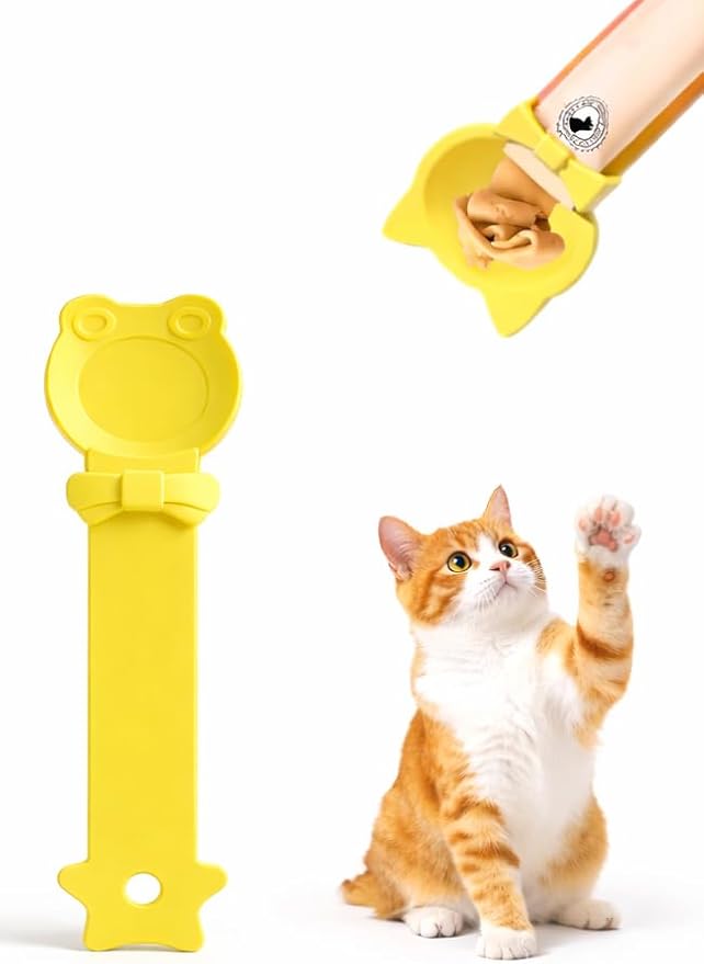 Purée Pops + Yellow Feeding Spoon, Grain-Free, Lickable, Squeezable Creamy Cat Treat/Topper, 20 Tubes, Chicken Mix Variety