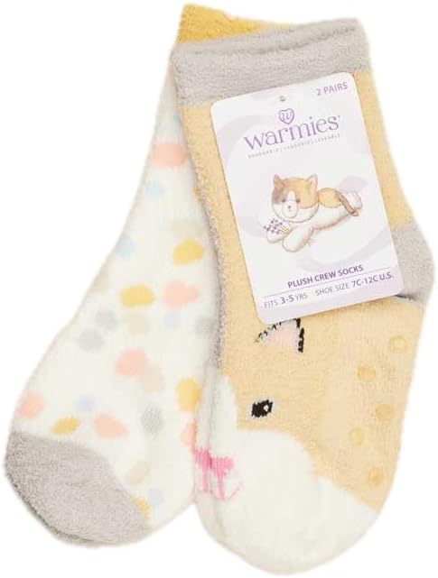 warmies Calico Cat Crew Sock Set Large