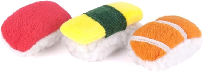 P.L.A.Y. PET Lifestyle and You Feline Frenzy Sassy Sushi Plush Squeaky CAT Toy