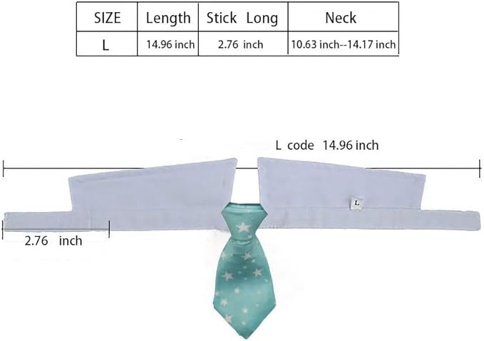 Cat tie and Dog tie Clothing, can be Adjusted According to the Neck Circumference of Pets, is Definitely the Most Handsome pet for Birthday Parties,Weddings, Photography. (Blue, Large)