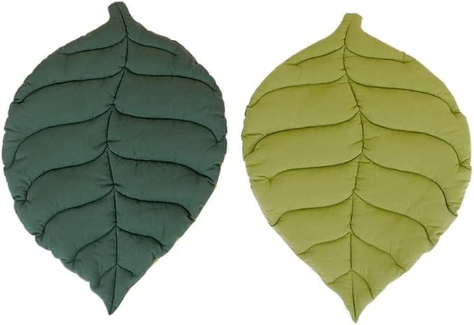 Leaf Shape Cat Nest and Dog Bed - Double-Sided, Warm and Comfortable Floor Mat Cover Pad - Cartoon Cat Bed Indoor Accessories