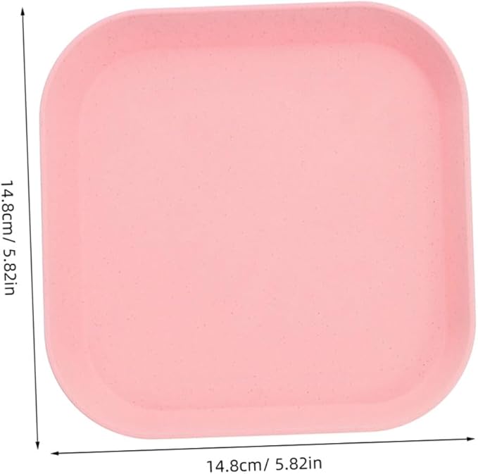 Beaupretty 8pcs Shallow Square Cat Bowls Kitten Food Dishes Set Small Size Multi-Color for Indoor Feeding and Watering