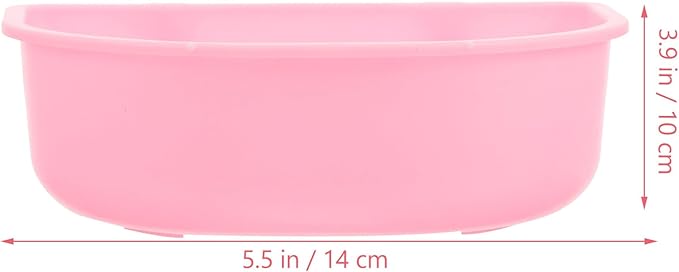 Yardwe Hanging Plastic Pet Bowl with Food Container for Cats and Small Dogs, Sturdy Pink Puppy Feeding and Watering Bowl, Suitable for Airline Crates and Travel Use