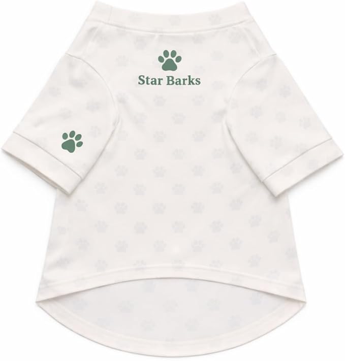 Luxury Designer Dog T Shirt – Trendy Puppy Clothes for Small Dogs, Fashion Pet Tee for French Bulldogs & Chihuahuas, Everything Chic Dog Apparel (StarbarksTee, Medium)