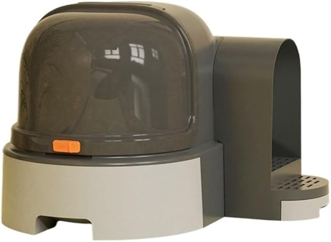 Pet Supplies, Extra Large Enclosed Cat Litter Box with Scoop, Splash-Proof Drawer Design(Brown)
