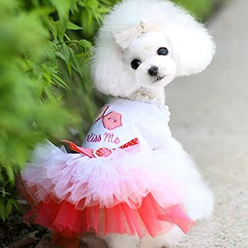 2Pcs Dogs Dresses for Medium Dogs Girl Cute Pets Blue Pink Cute Outfits Party Costumes L
