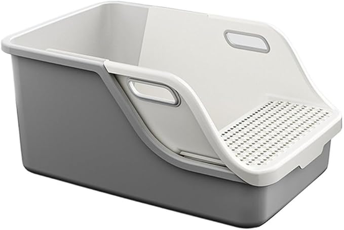 Pet Supplies, Extra Large Splash-Proof Cat Litter Box, Nonstick Semi-Enclosed Pet Toilet