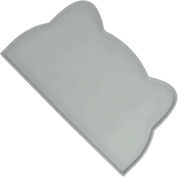 2pcs Waterproof Cat Bowl Mat Silicone Easy to Clean