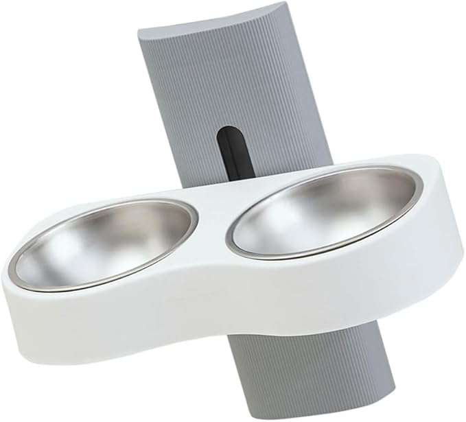 Detachable Cats Watering Eatting Bowl Double Bowl Pet Bowl Wall Mounted Bowl for Dog Watering Feeding Bowl