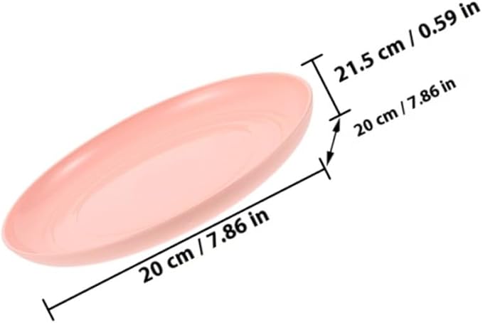 4pcs Shallow Cat Food Bowls Set 20cm Wide Flat Pet Feeding Plates for Kittens and Short-Leg Cats Sturdy Plastic Multi-Color and Watering