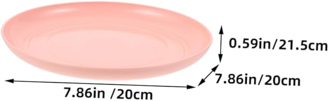 4pcs Cat Feeding Bowls Set Shallow Pet Food Plates Flat Round Dishes 20cm for Kittens and Short-Legged Cats, Non-Slip Sturdy Pet Bowls for Feeding and Watering