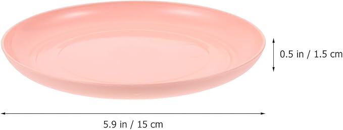 Cabilock 4pcs Cat Food Bowls Set Shallow Round Flat Pet Bowls 15cm Sturdy Plastic Cat Plates Multi-Color Feeding and Watering Dishes