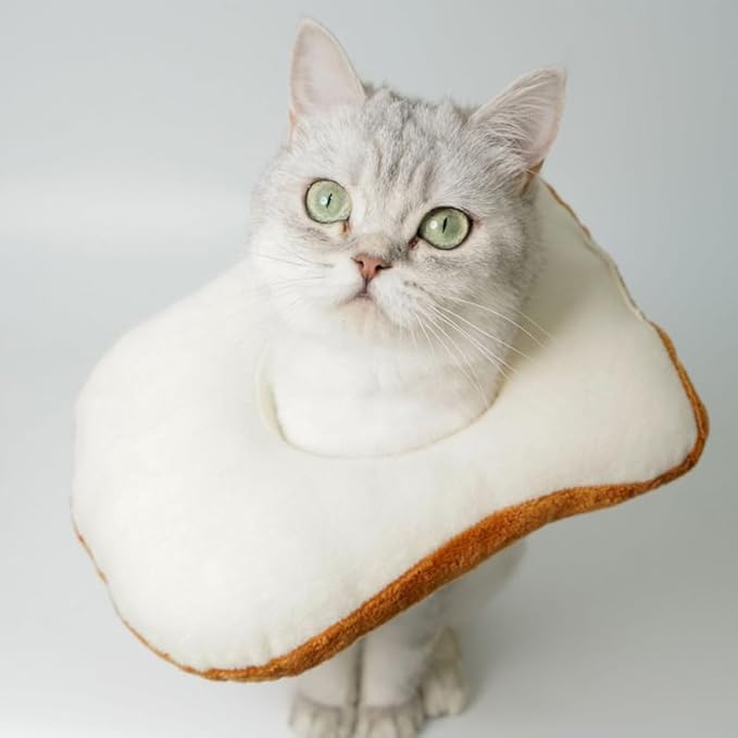 Kisangel Bread Shape Headgear Soft Cotton Pet Costume Hat for Cats and Small Dogs Xs Size Comfortable Fit for Cosplay Parties and Festivals