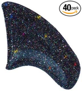 Black Holographic Glitter Soft Nail Caps for Cats - 6 Month Supply - Extra Adhesives (Kitten)
