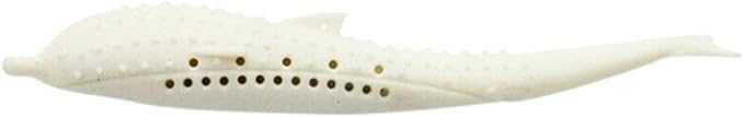 Arinda Silicone Fish Shape Cat Toothbrush Teething Toy with Catnip Pet Toys