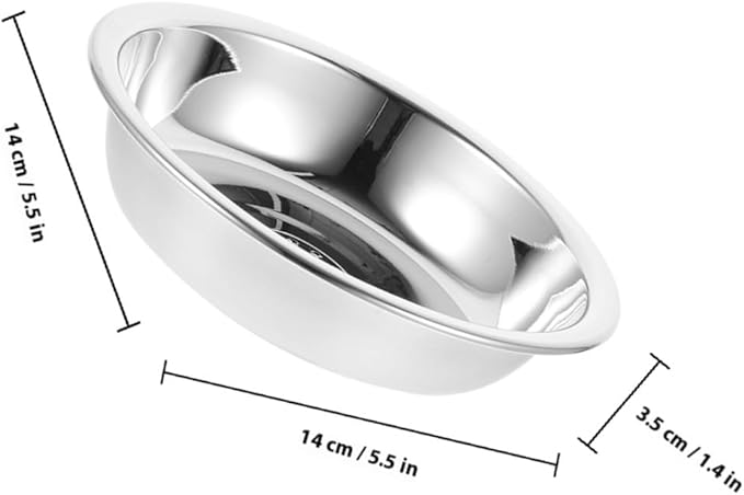 Stainless Steel Pet Bowl Set 5pcs 304 Food-Grade Raised Round Cat Bowls Sturdy Puppy Feeder for Indoor Feeding and Watering Supplies