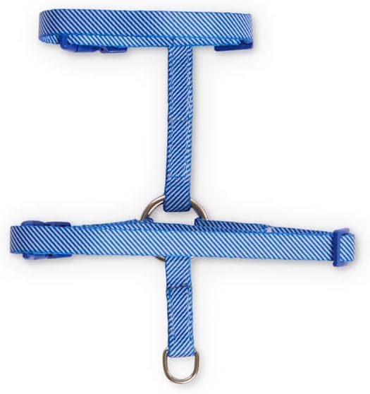 Bond & Co by Petco. Blue Seersucker for Style Kitten Harness & Leash Set