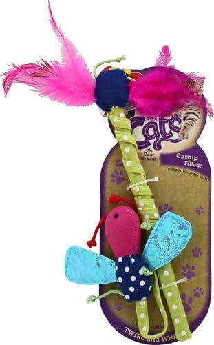 Hartz Just for Cats Twirl and Whirl Interactive Cat Toy Wand, All Breed Sizes (Pack of 2)