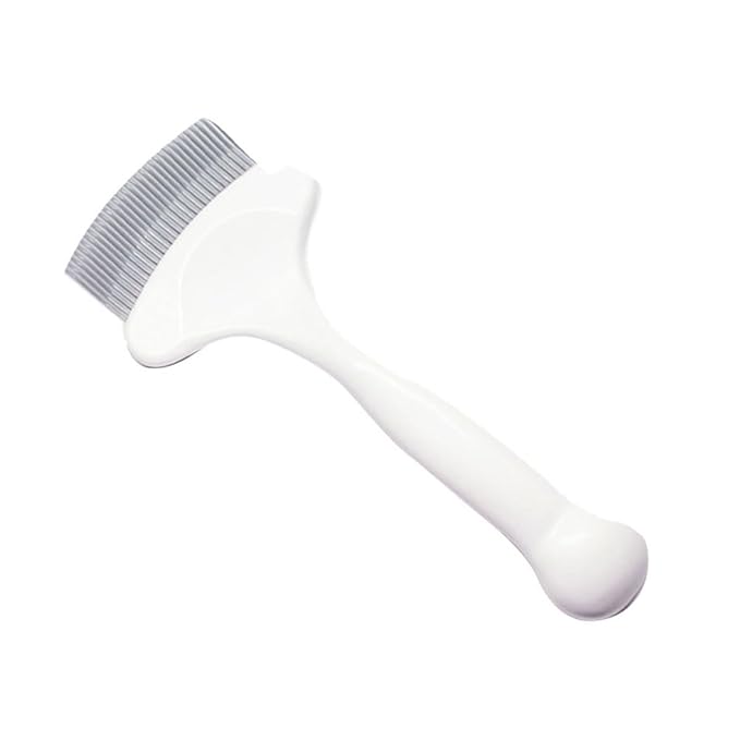 Cabilock Cat Grooming Comb and Pet Hair Cleaning Tool with Elastic Pins, White Detangling Comb for Cats, Pet Grooming Supplies for Matted Fur and Knot Removal
