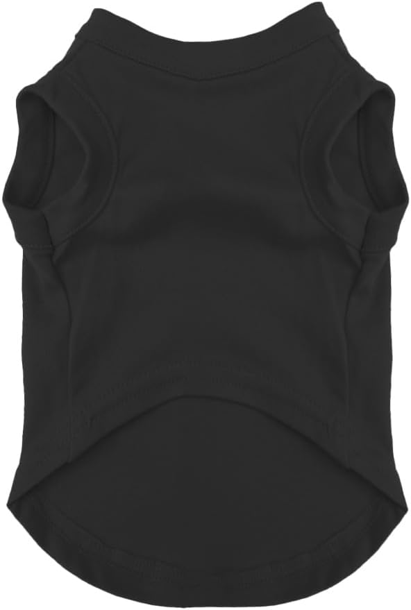 Happy Camping Dog Tee Shirt | Sleeveless Breeds | Summer | Outdoor Adventure | Travel | (Black, 5X-Large 278)