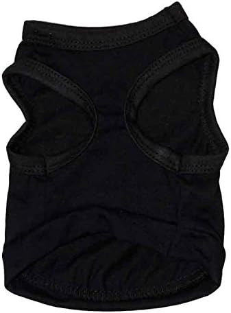 Pet Clothes, Cool Security Vest Pet Puppy T-Shirt Cotton Clothing Apparel Cat Spring Summer Breathable Sleeveless Harness Costume Clothes for Small Dogs (S, Black)
