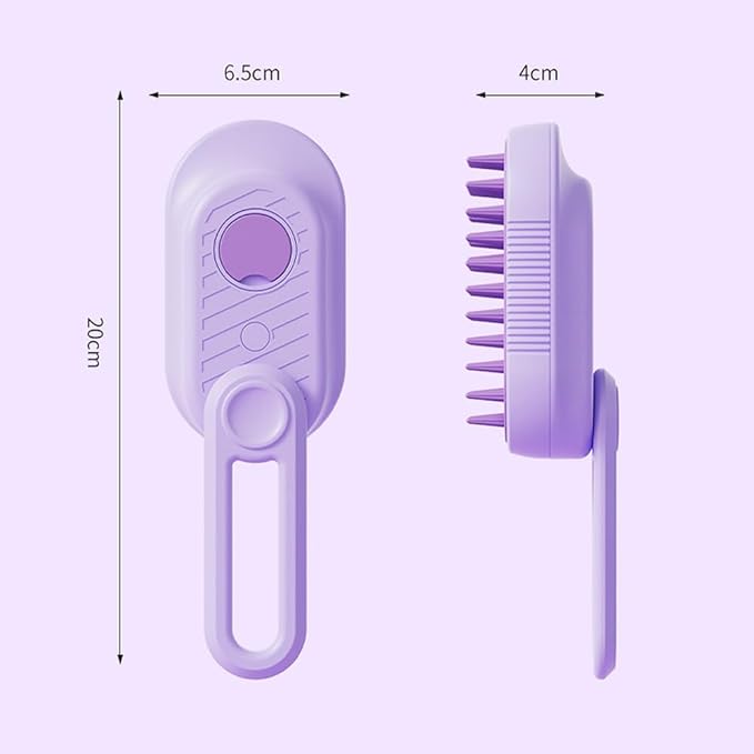 Pet Hair Brush with Steam Mist for Cats, 2026 New 3 in 1 Cat Steam Deshedding Brush with Hair Release Button, Pet Comb with Spray for Shedding & Grooming & Massaging & Cleaning (White)