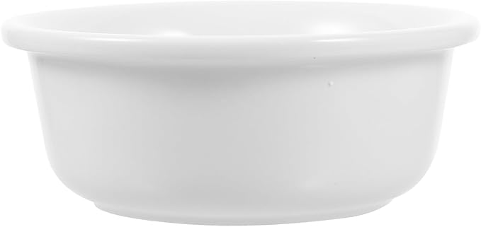 Ceramic Cat Bowl and Water Dish Single Beige Pet Feeding Bowl Sturdy Food Container for Indoor Cats and Small Puppies