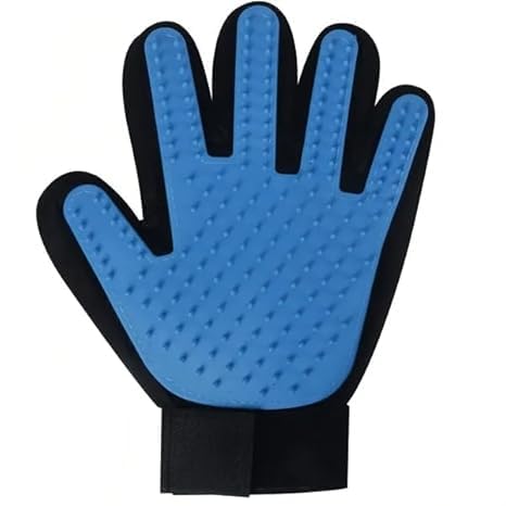 180 Nail Pet Cleaning Supplies Hair Removal Brush Rolled Cat Gloves True Bath Massage Comb Pet Gloves (1 Pair) (Blue)