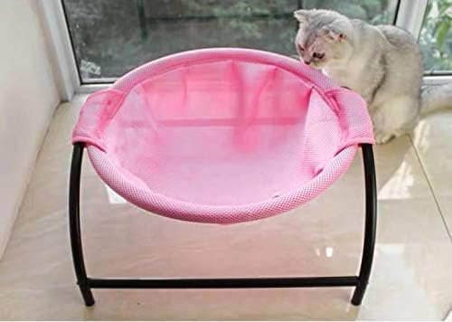 JUNSPOW Cat Bed Dog Bed Pet Hammock Bed Kitty Sleeping Cat Supplies Pet Supplies Whole Wash Stable, Detachable, Breathable, Easy Assembly Indoors Outdoors, 16.9 in x 16.9 in x 9.5 in
