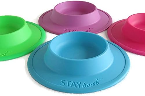 Pet Food and Water Bowl for Cats, Toy Breed Dogs, Bearded Dragons, Turtles, and Small Pets (3/4 Cup in Four Colors (Fucshia (Pink))