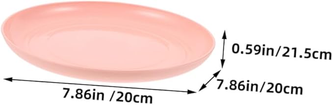 Alipis 4pcs Cat Food Bowls and Shallow Cat Plates Set Plastic 20cm Diameter Suitable for Kittens and Small Short-Legged Pet Feeding and Watering Dish Kit for Home Use