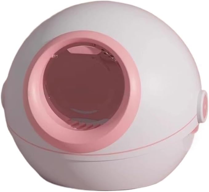 Pet Supplies, Enclosed Odorless Cat Litter Box for Indoor Cats, Large Leak-Proof with Scoop(Pink)