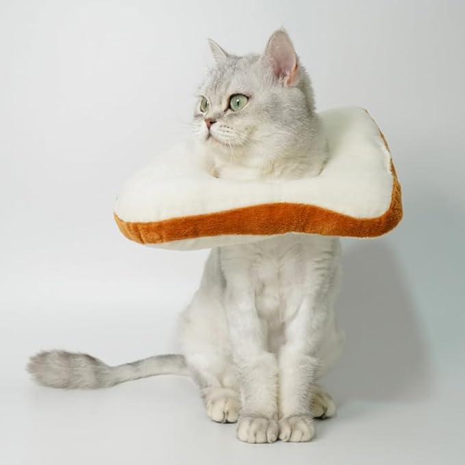 Kisangel Bread Shape Headgear Soft Cotton Pet Costume Hat for Cats and Small Dogs Xs Size Comfortable Fit for Cosplay Parties and Festivals