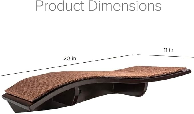 Arf Pets Cat Shelf, Wall-Mounted Desined Wooden Cat Perch - Holds Cats Up to 44 Lb