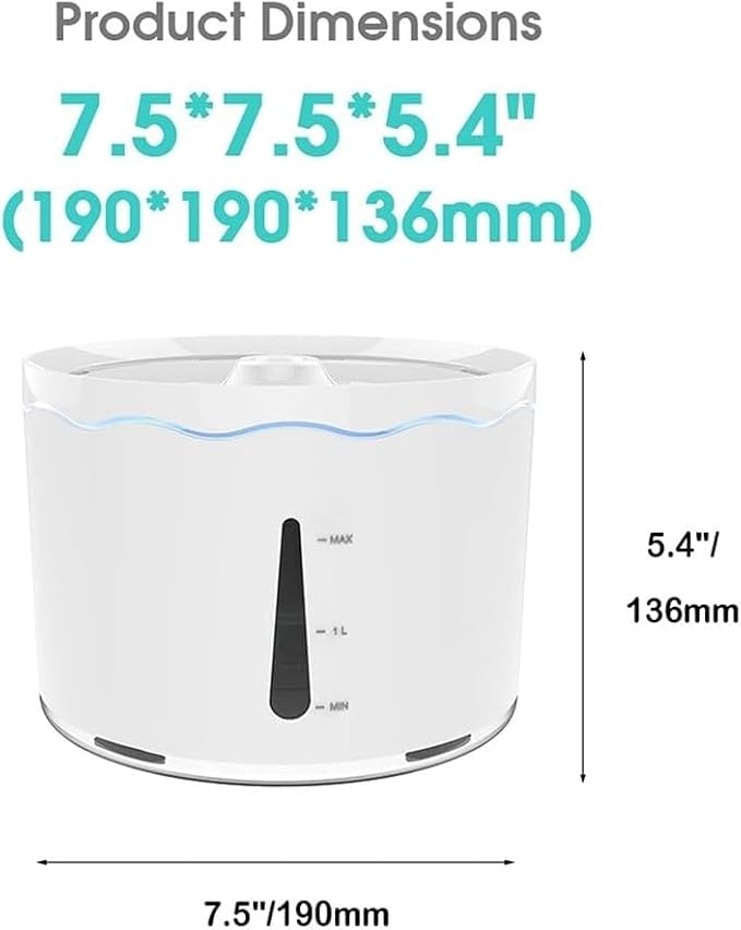 GeRRiT 1.8L Automatic Cats Fountain Pet Water Dispenser Feeder LED Dog Cats Drinking Bowl Container pet Water Dispenser