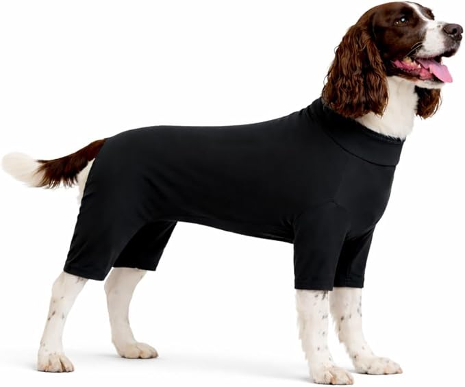 Lovelonglong Dog Full Bodysuit – Stretchy Yoga Fabric 4-Leg Dog Pajamas, Breathable & Lightweight Dog Onesie for Indoor & Outdoor, Shedding Control & Travel Wear