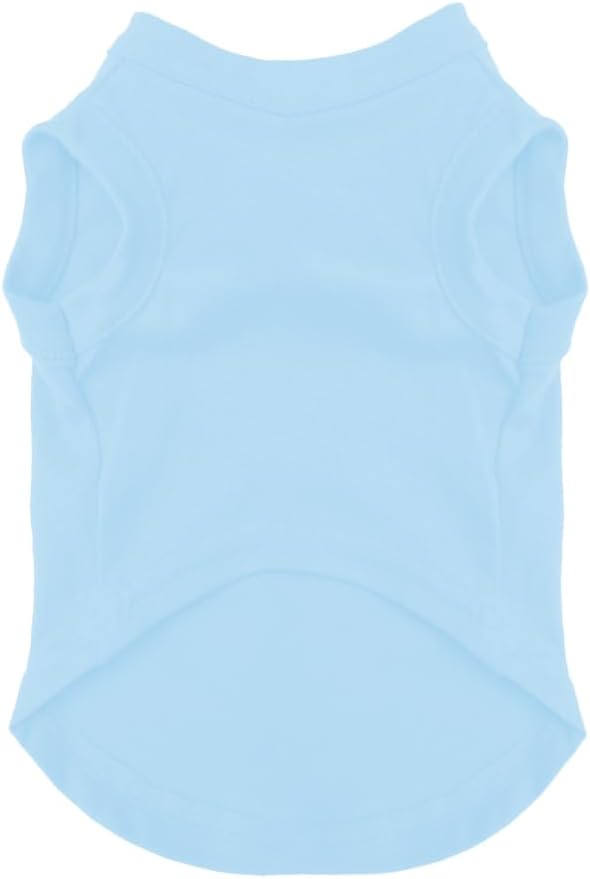 Uruguay Flag Soccer Jersey Style Dog Tee Shirt | Sleeveless Breeds | International Soccer | Game Day |Light Blue, Medium 1656