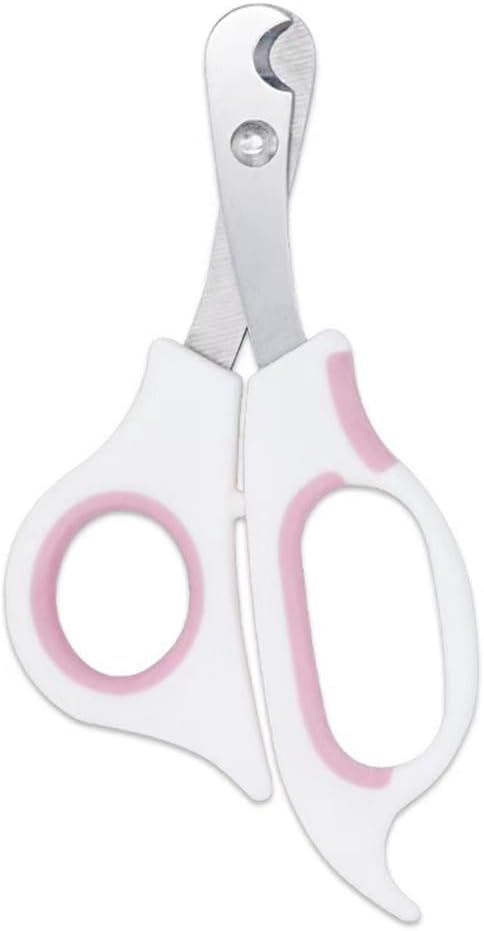 Pet Nail Clippers for Small Animals, Stainless Steel Cat Nail Trimmers with Non-Slip Handle, Safe & Sharp Claw Cutter for Puppies, Cats, Rabbits and Ferrets