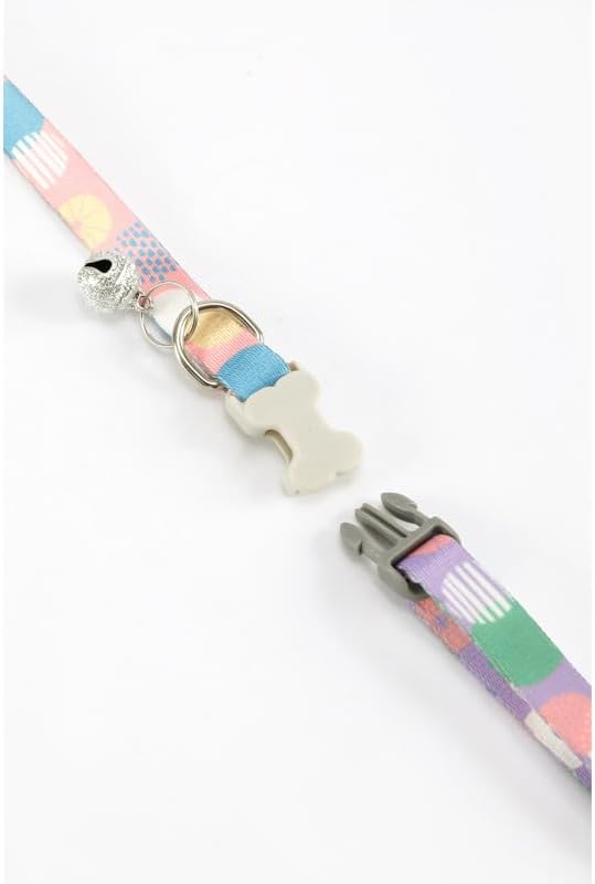 Cat Collar Set with Bell, Breakaway Nylon Kitten Collars, Safe Pet Accessories in Mixed Colors Adjustable 8-13 inches(4 pcs)
