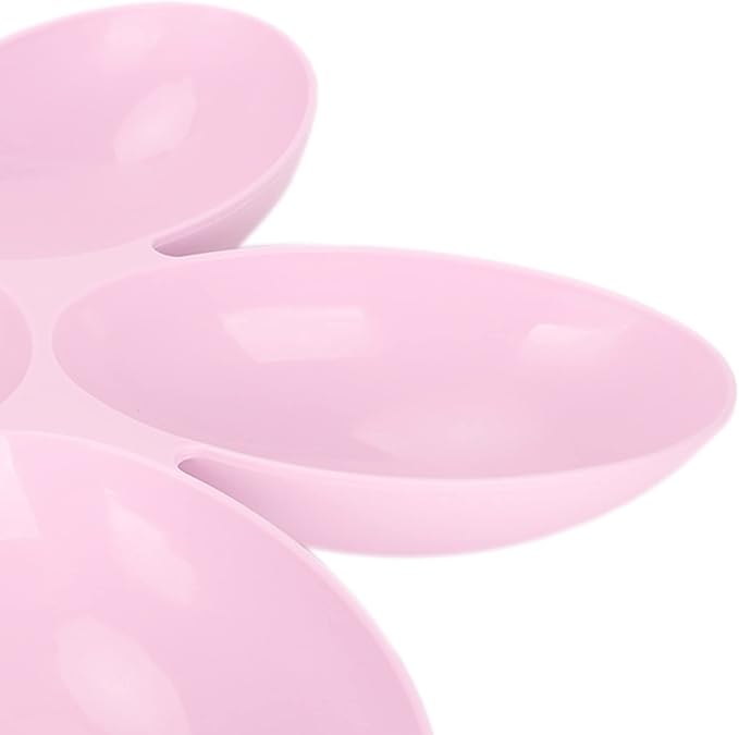 Multipurpose Cat Food Bowl Cat Food Bowl Flower Petals Shaped Cat Water Bowls Non Slip Food‑Grade Flower Petals Shaped 6 Grids Pet Feeding Bowl for Food and Water (Roseate)