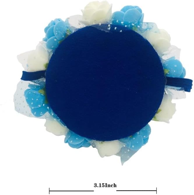 Dog Birthday Hat Adjustable Reusable Crown for Dogs Cats Puppy Kitten Birthday Party Headband with Numbers Dark Blue