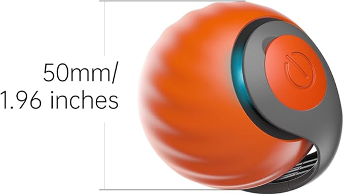 Petgravity Speedy Sprint Ball Toy for Cat Type-C Rechargeable Interactive Cats Toy (Blue+Orange)