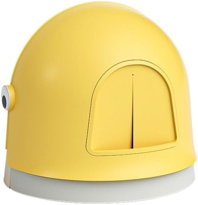 Pet Supplies, Extra Large Hooded Cat Litter Box for Big Cats - Anti-Splash, Easy Clean(Yellow)
