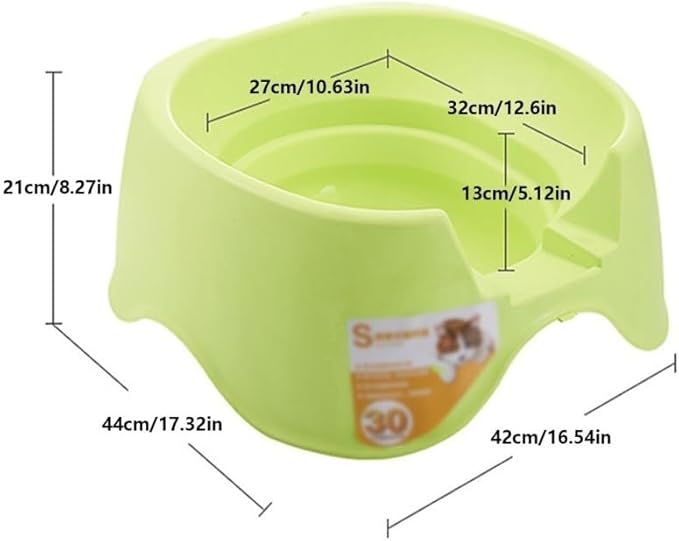 Pet Supplies, Open Top Cat Litter Box,Splash Proof Kitty Toilet, Easy Clean Pet Supplies(Green)
