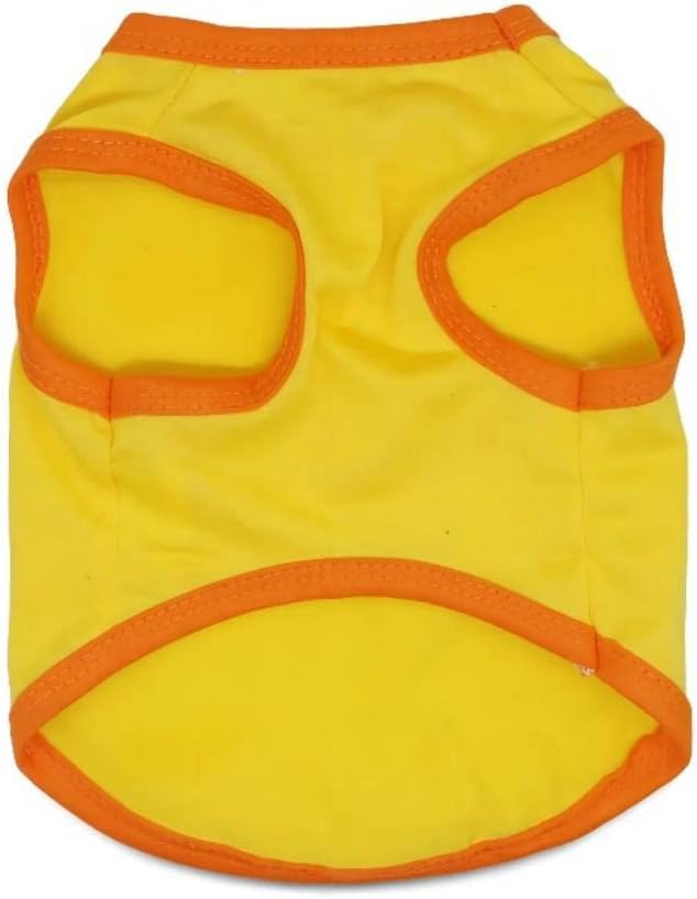 Pet Clothes, Cool Security Vest Pet Puppy T-Shirt Cotton Clothing Apparel Cat Spring Summer Breathable Sleeveless Harness Costume Clothes for Small Dogs (S,Yellow)