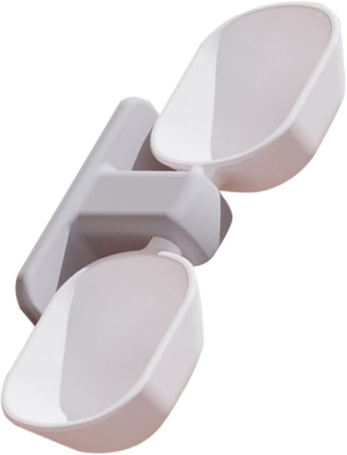 PRETYZOOM Wall-Mounted Cat Double Feeding Bowl with Waterer, White Pet Food Container and Feeder Bowl for Indoor Cats, Space-Saving Dual Dish for Feeding and Watering Pets
