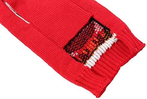 Penguin Red Christmas Holiday Festive Dog Sweater for Puppy Small Dogs, X-Small (XS) Size