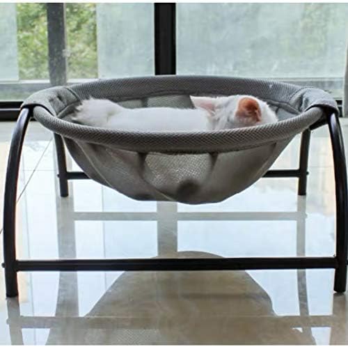 JUNSPOW Cat Bed Dog/Pet Hammock Bed Free-Standing Kitty Sleeping Cat Supplies Pet Supplies Whole Wash Stable & Breathable Easy Assembly Indoors Outdoors, 16.9 in x 16.9 in x 9.5 in